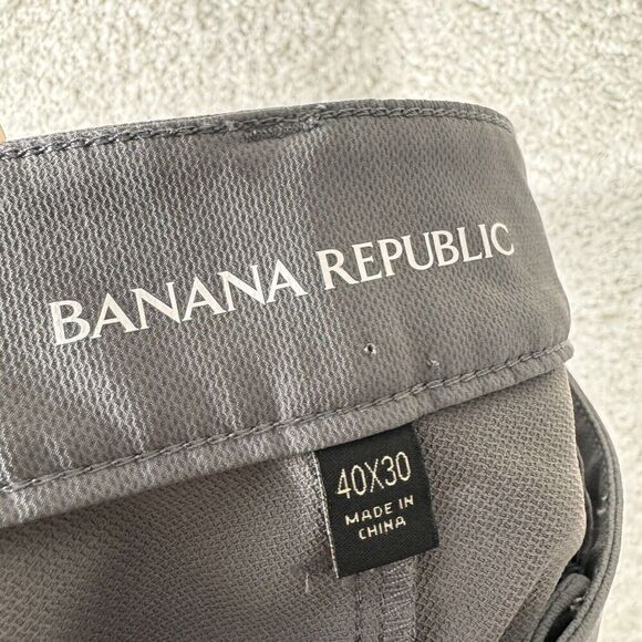 Banana Republic Slim Athletic Performance Gray Chino Men's 40 X 30 Casual‎ Pants - Picture 11 of 12